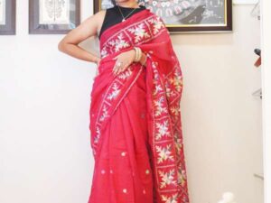 Punjab Embroidery Phulkari Saree