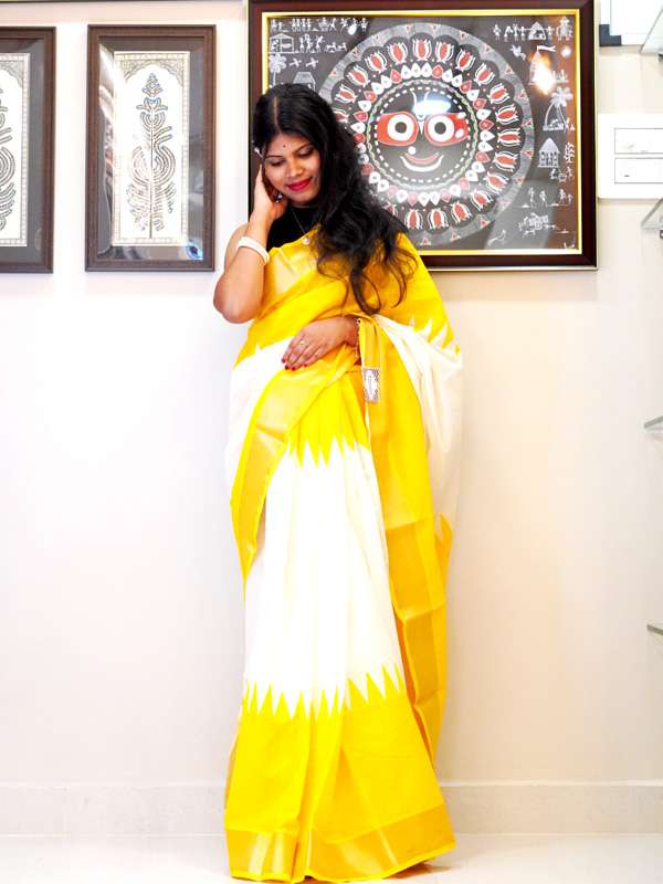 Kerala kasavu cotton saree - Image 3