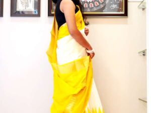 Kerala kasavu cotton saree