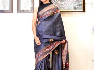 Tussar Lambani Embroidery Saree